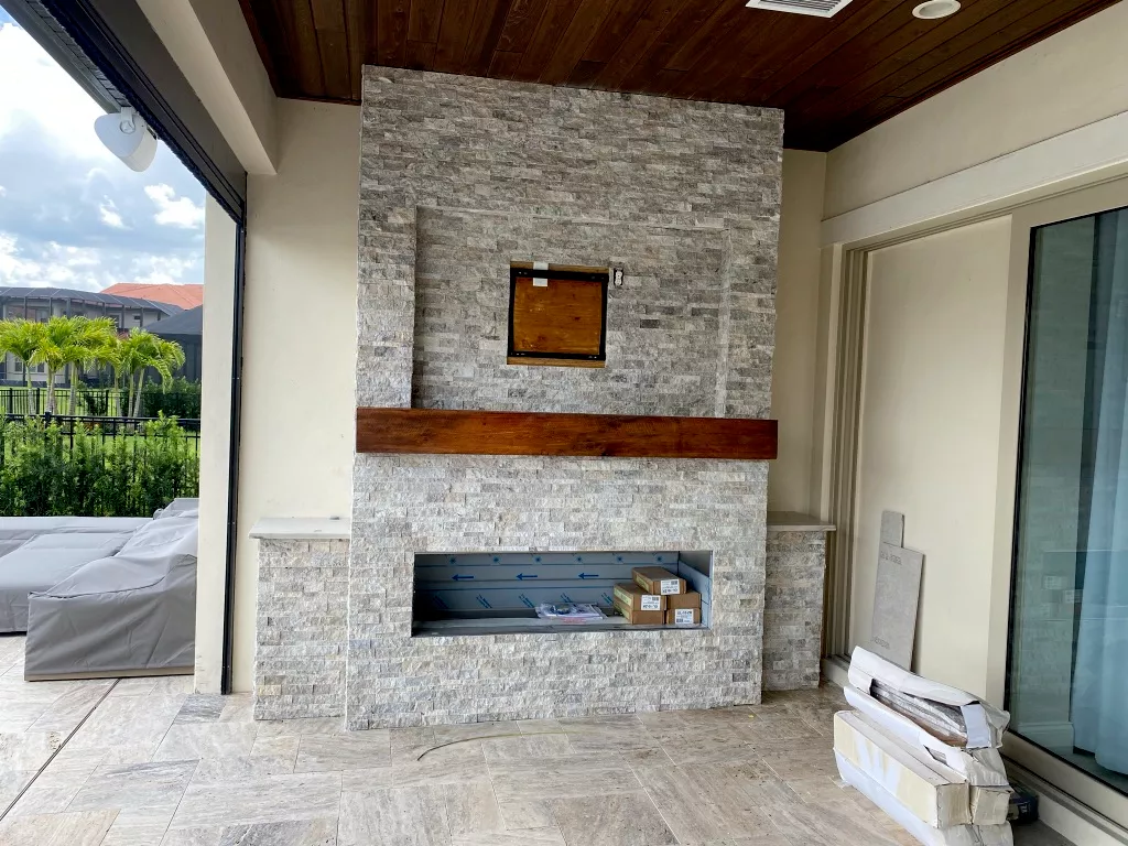 Beautiful stacked stone ledger panels.